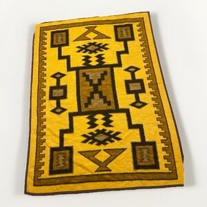 Vtg Ibena Southwest Aztec Throw Blanket Reversible Acrylic Rare